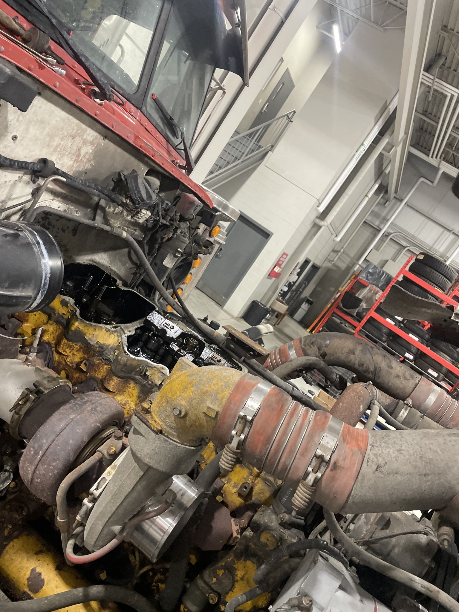 Diesel truck engine service